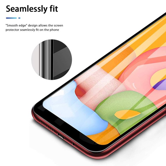 Samsung Galaxy A01 CaseUp Tam Kapatan Ekran Koruyucu Siyah 5